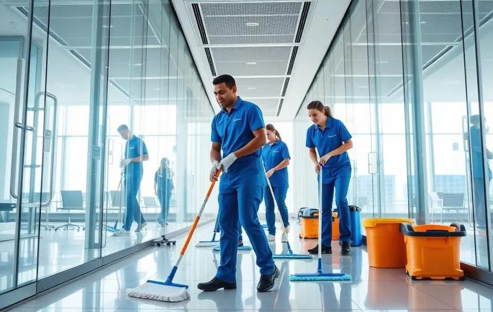 Nivara Cleaning team preparing professional cleaning equipment